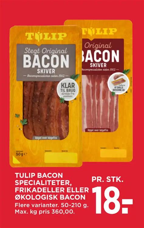 TULIP BACON SPECIALITETER FRIKADELLER ELLER ØKOLOGISK BACON tilbud hos