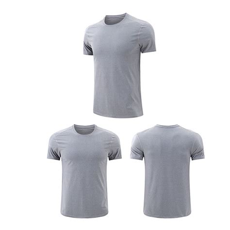 Short Sleeve Grey Mens Polyester Dry Fit Design Gym T Shirt Man Can Be