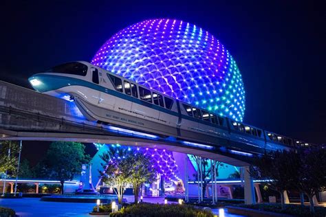 Walt Disney World Monorail System Enhanced With New Lighting For World