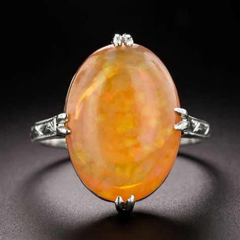 900 Carat Fire Opal Cabochon Ring