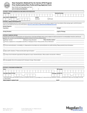 Fillable Online Dhhs Nh Preferred Drug List Non Preferred Drug Approval