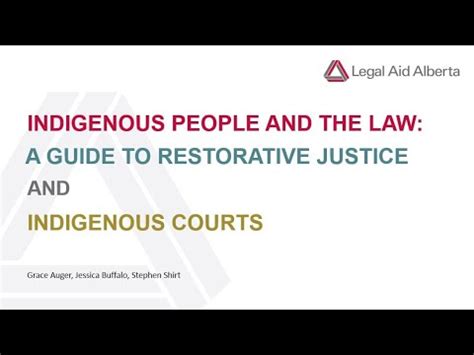 Indigenous People And The Law A Guide To Indigenous Courts And