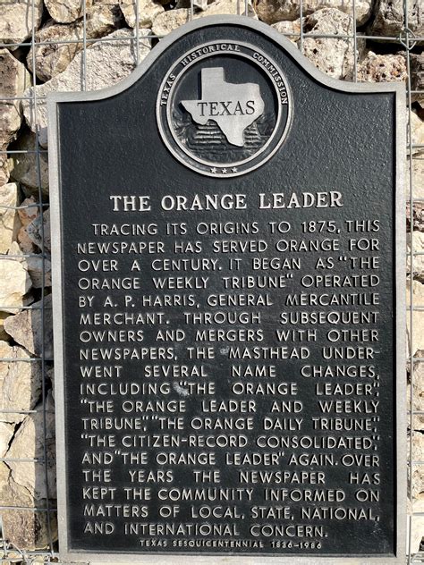 Historical Markers | Orange, TX