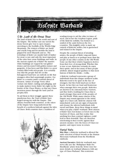 Kislev Warband For Mordhiem Pdf Sword Spear