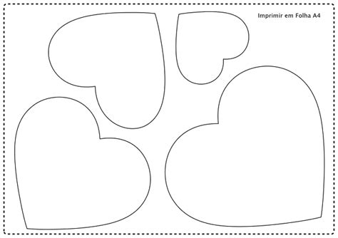 Molde De Coracao Grande Para Imprimir