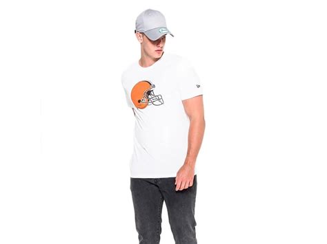 T Shirt Para Homem New Era Cleveland Browns Logo Branco Para Futebol