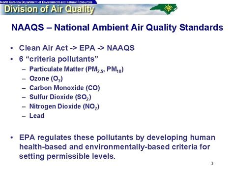 National Ambient Air Quality Standards And State Implementation