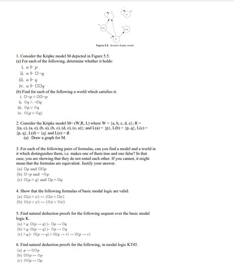 Solved Figure Another Kripke Model Consider The Chegg