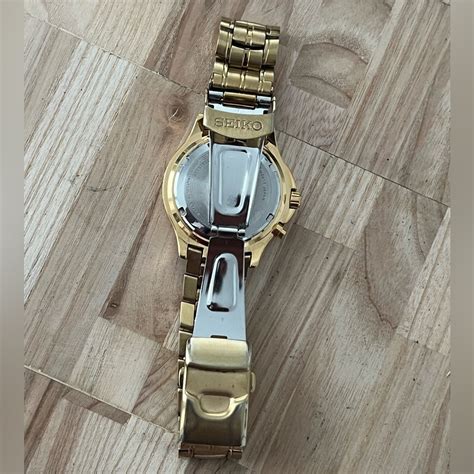 Seiko Rare Kinetic Mens Watch Automatic Gold Tone Br Gem