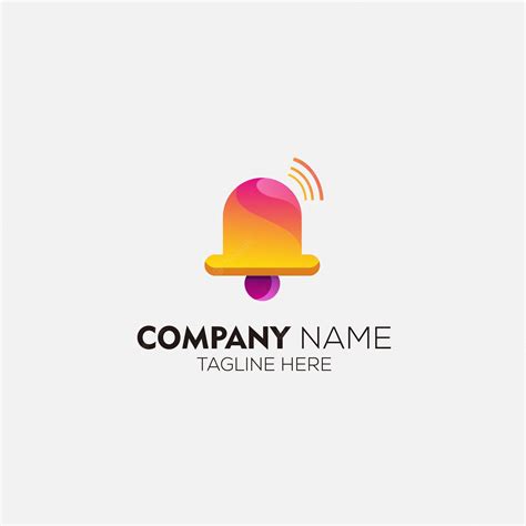 Premium Vector Bell Logo Design Gradient Color Icon