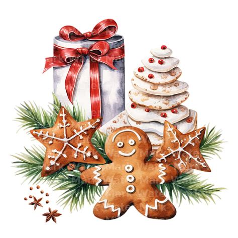 Weihnachten Lebkuchen Clipart 12 Aquarell Clipart Weihnachten