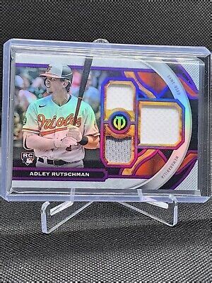 Adley Rutschman 2023 Topps Tribute 1 1 35 50 TRIPLE RELIC PURPLE RC