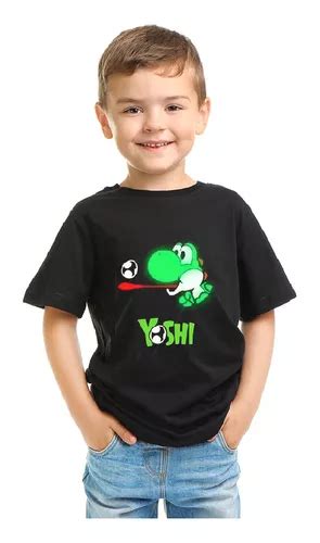 Playera De Yoshi Mario Bros Y Brilla En La Oscuridad Meses sin interés