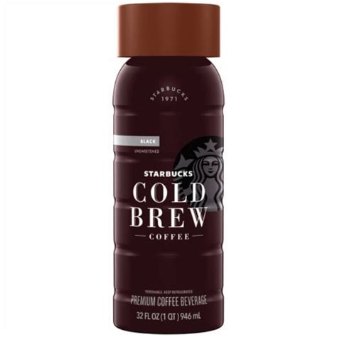 Starbucks Cold Brew Premium Black Unsweetened Coffee Drink 32 Fl Oz Fred Meyer