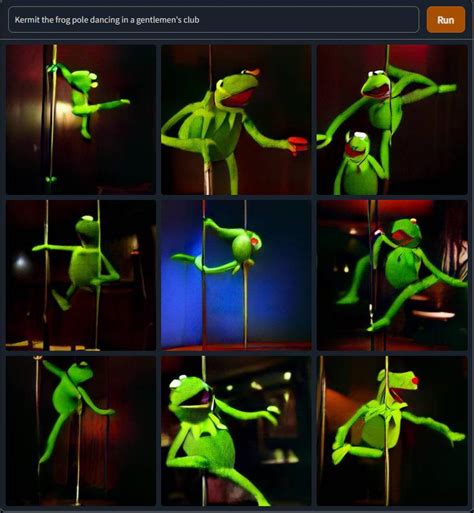 Kermit the frog pole dancing in a gentlemen's club : r/weirddalle