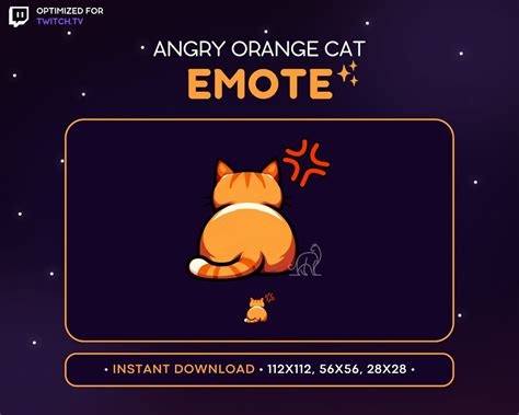 Mad Orange Cat Twitch Emote Angy Cat Discord Emote Cat Streaming