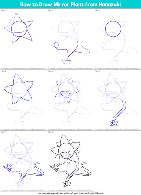 How To Draw Mirror Plant From Hanazuki Hanazuki Step By Step