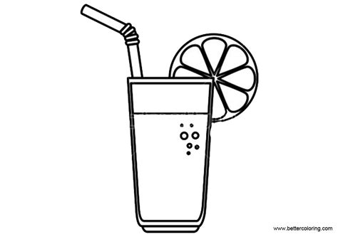 Lemonade Cup Coloring Page