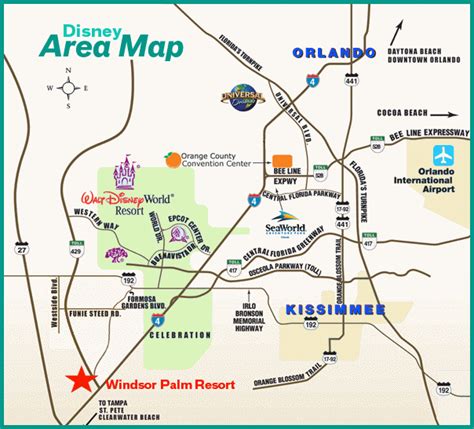 Area Map | Disney Rental