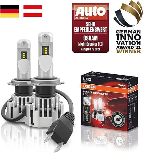 OSRAM NIGHT BREAKER H7 LED 220 Set für Skoda Superb 3V 2015 Adapter