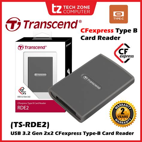 Transcend RDE2 Card Reader CFexpress Type B USB 3 2 2x2 Type C Black