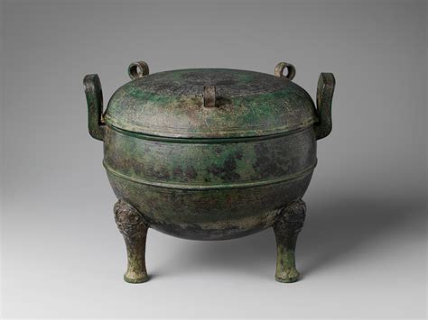 Ritual Tripod Cauldron With Cover Ding China Eastern Zhou Dynasty 770256 Bce The