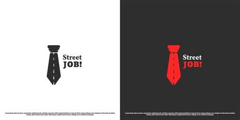 Premium Vector | Job street logo design illustration flat silhouette of ...