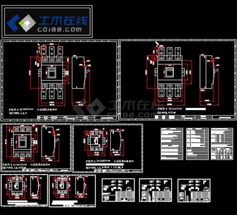 断路器cm1外型尺寸以及安装图纸工业厂房建筑电气设计施工图土木在线