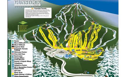 Gunstock Ski Map And Resort Information Free Piste Map