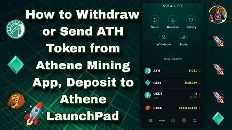 How To Withdraw Or Send Ath Token From Athene Mining App Deposit To