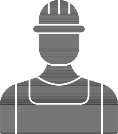 Worker Icon In black and white Color. 24472017 Vector Art at Vecteezy