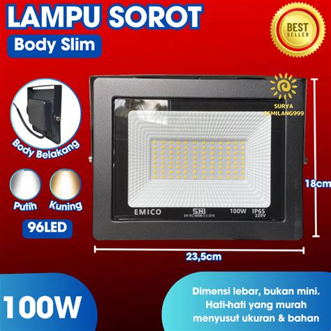 Jual Lampu Sorot Led 100w 100 Watt Floodlight Outdoor Tembak Lapangan Panggung Shopee