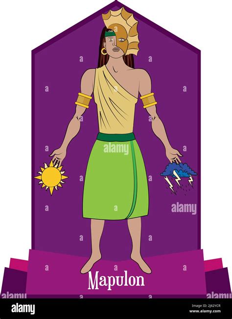 Illustration vector isolated of Filipino mythical god, Mapulon, seasons ...