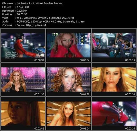 Paulina Rubio Don T Say Goodbye Vob File