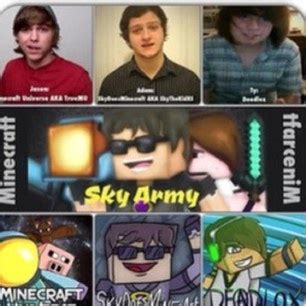 The Three Minecraft Youtubeers So The Sky Army Good Luck Squids