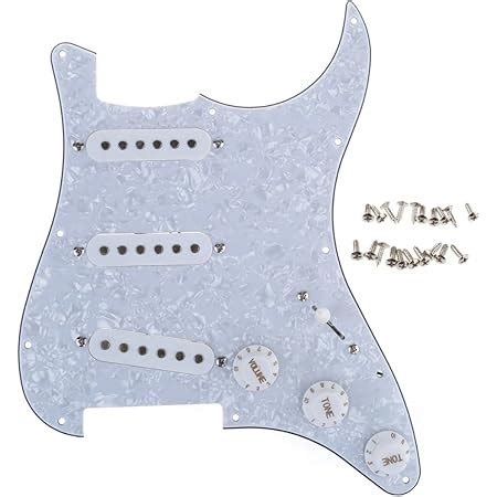 Musiclily 11 Hole SSS Prewired Loaded Pickguard With Dual Hot Rail High