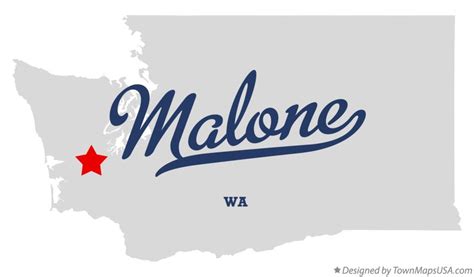 Map of Malone, WA, Washington