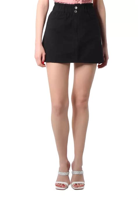 Buy London Rag Black Raw Hem Denim Skirt Online Zalora Philippines