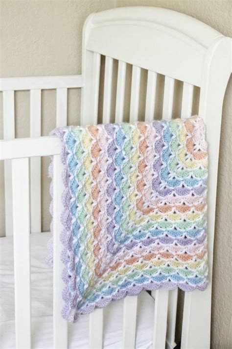 Pastel Rainbow Baby Blanket Crochet Baby Blanket Baby Etsy In 2020