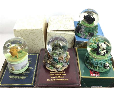 Lot - Assorted Music Box Snow Globes