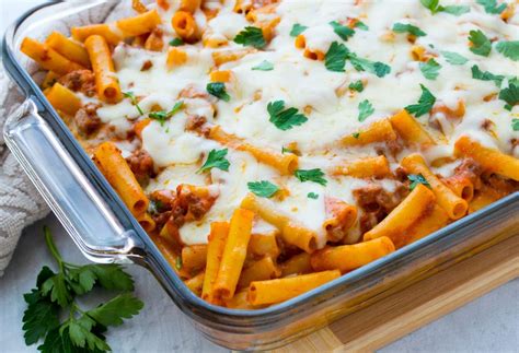 Baked Ziti With Ground Beef And Provolone No Plate Like Home