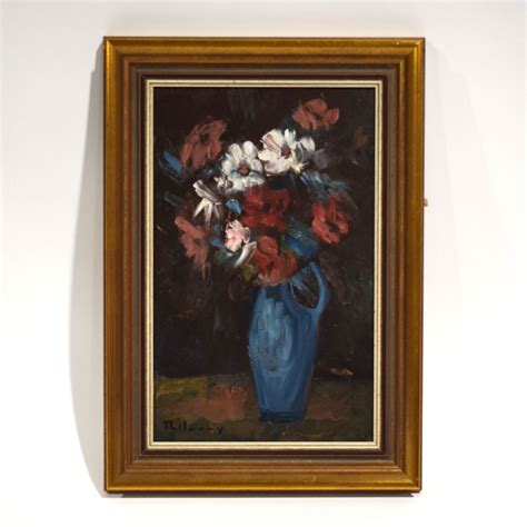 Jean Pierre Thilmany 1904 1996 Bouquet De Fleurs Huile Sur Panneau