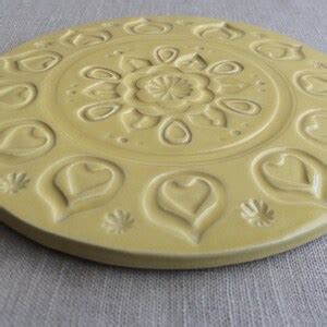 Handmade Ceramic Trivet Hot Plate Etsy