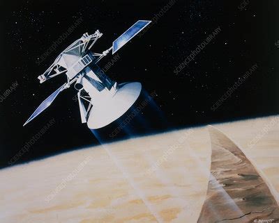 Arwork Showing Magellan Spacecraft Orbiting Venus Stock Image R