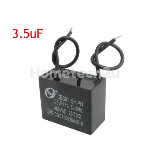 3 5uF CBB61 450VAC 50Hz Ceiling Fan Motor Capacitor Condenser