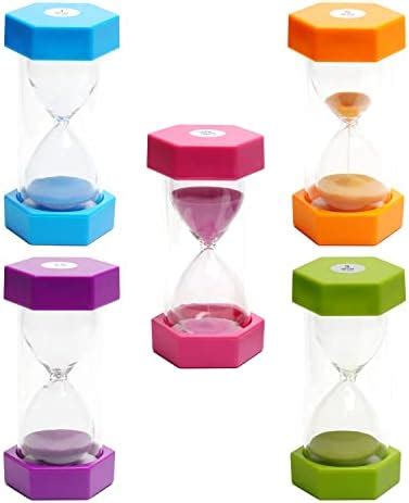 Amazon 5 Pcs Marcaron Colorful Hourglass Sand Timers Acrylic