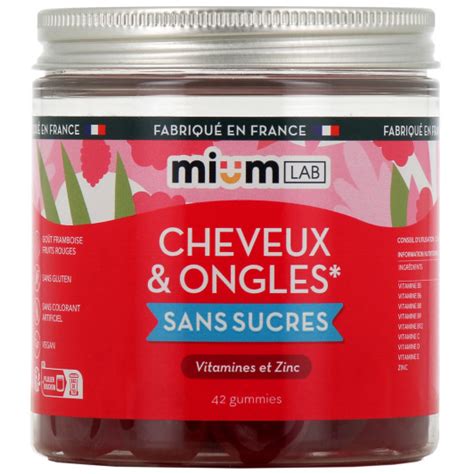 Mium Lab Cheveux Et Ongles Gummies Sans Sucres