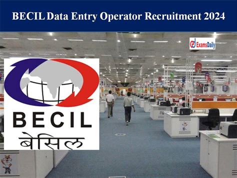 BECIL Data Entry Operator Recruitment 2024 Out Job Offer For 10th