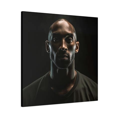 Kobe Bryant Portrait Kobe Bryant Wall Art Featuring Personal Portrait on Black Canvas - Etsy