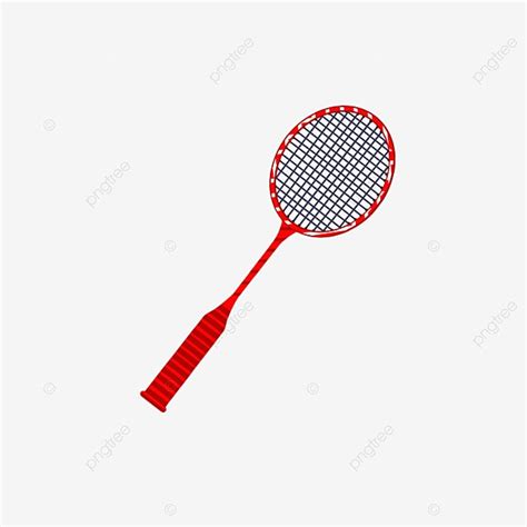 Badminton Racket Clipart Transparent Background Red Sport Badminton